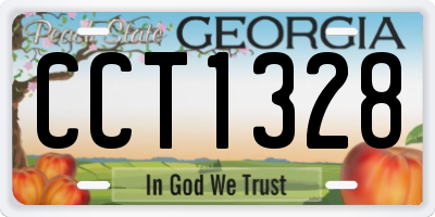 GA license plate CCT1328