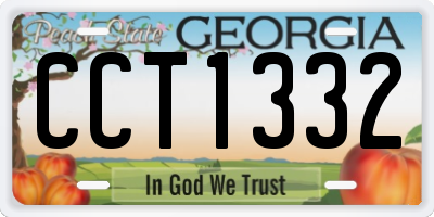 GA license plate CCT1332