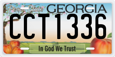 GA license plate CCT1336