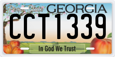 GA license plate CCT1339