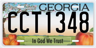 GA license plate CCT1348