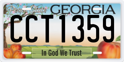 GA license plate CCT1359