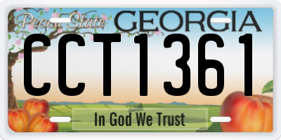 GA license plate CCT1361