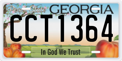 GA license plate CCT1364