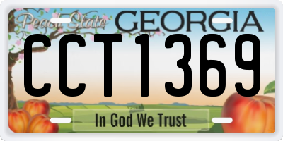 GA license plate CCT1369