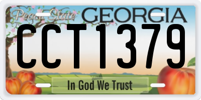 GA license plate CCT1379