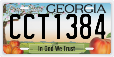 GA license plate CCT1384