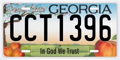 GA license plate CCT1396