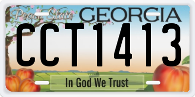 GA license plate CCT1413