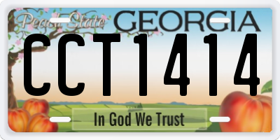 GA license plate CCT1414
