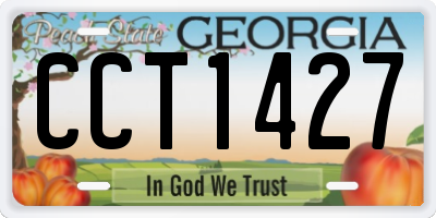 GA license plate CCT1427