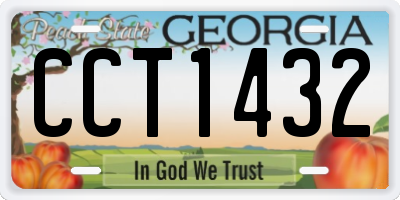 GA license plate CCT1432