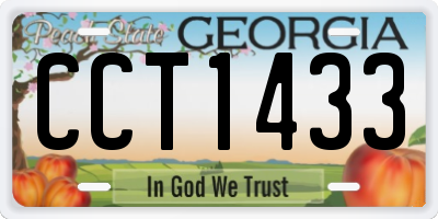 GA license plate CCT1433