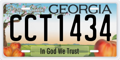 GA license plate CCT1434