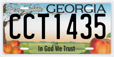 GA license plate CCT1435
