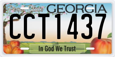 GA license plate CCT1437