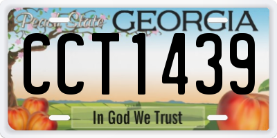 GA license plate CCT1439