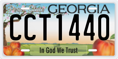 GA license plate CCT1440