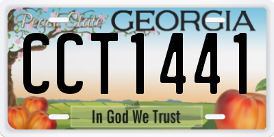 GA license plate CCT1441