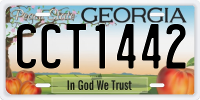 GA license plate CCT1442