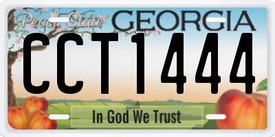GA license plate CCT1444