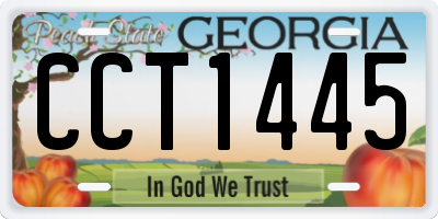 GA license plate CCT1445