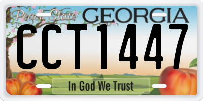 GA license plate CCT1447