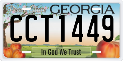 GA license plate CCT1449