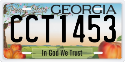 GA license plate CCT1453