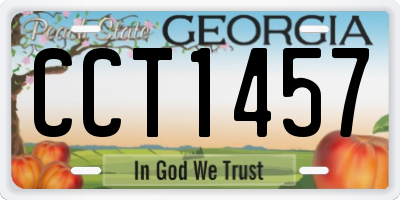 GA license plate CCT1457