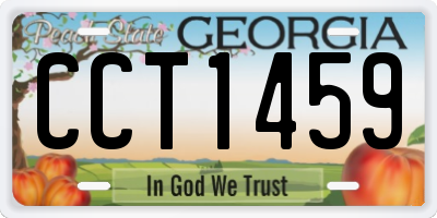GA license plate CCT1459