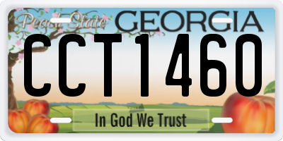 GA license plate CCT1460