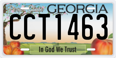 GA license plate CCT1463