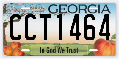 GA license plate CCT1464