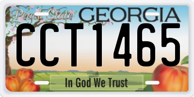 GA license plate CCT1465