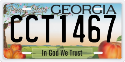 GA license plate CCT1467