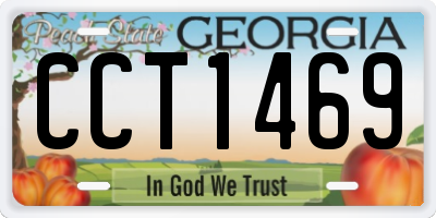 GA license plate CCT1469