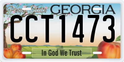 GA license plate CCT1473