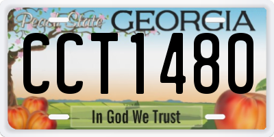 GA license plate CCT1480