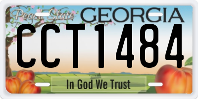 GA license plate CCT1484