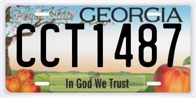 GA license plate CCT1487