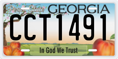 GA license plate CCT1491