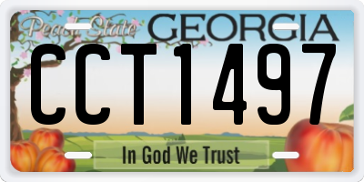 GA license plate CCT1497