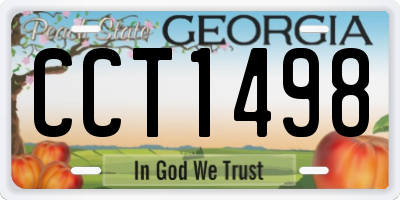 GA license plate CCT1498
