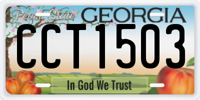 GA license plate CCT1503