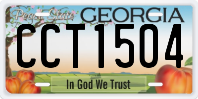 GA license plate CCT1504