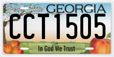 GA license plate CCT1505