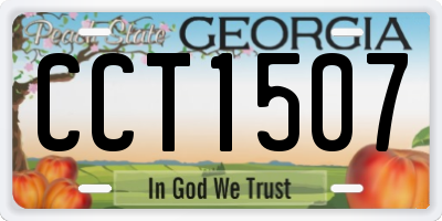 GA license plate CCT1507