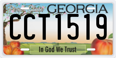 GA license plate CCT1519