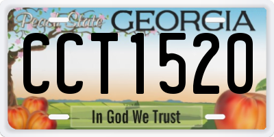GA license plate CCT1520